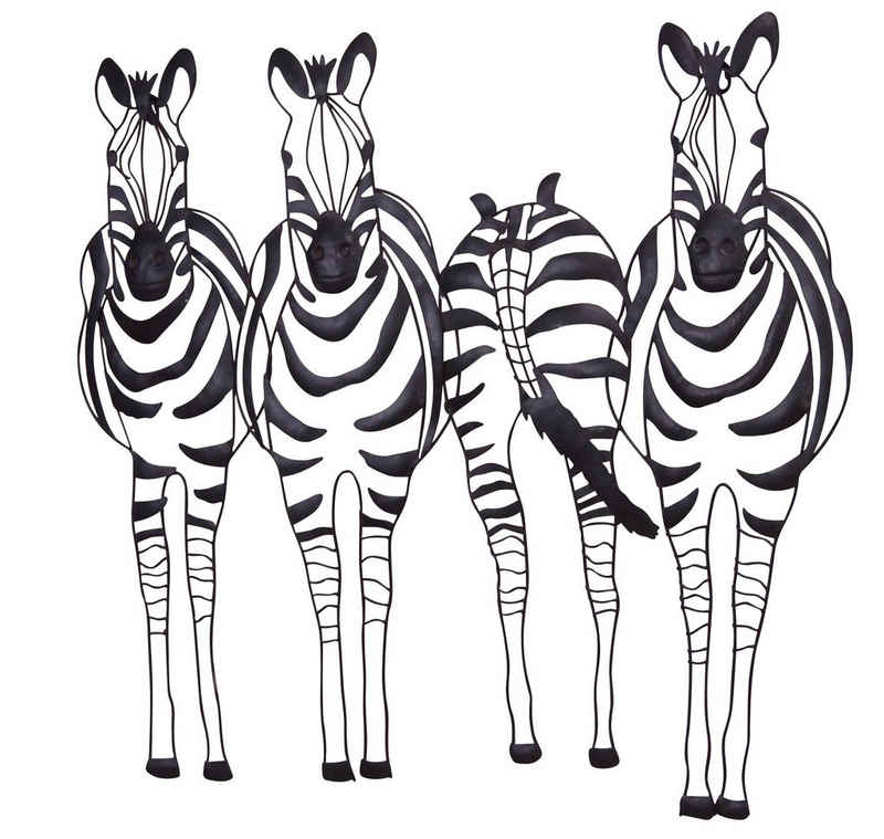 moebel-direkt-online Wanddekoobjekt Zebrafamilie