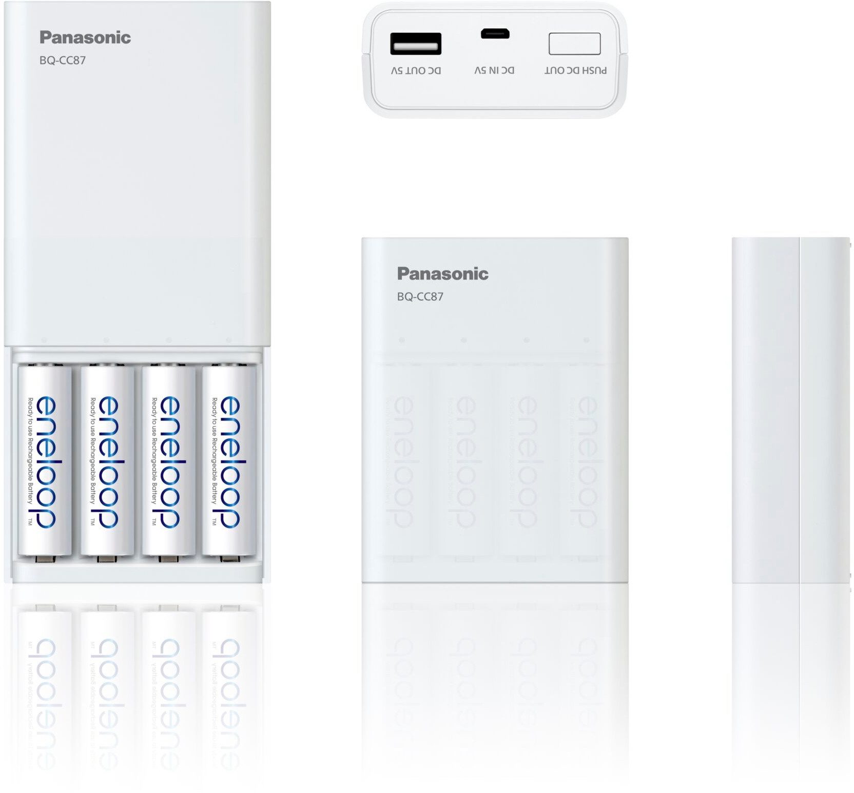 eneloop Akku Ladegerät Charger eneloop USB Travel BQ-CC87USB für 4 AA / AAA Universal-Ladegerät