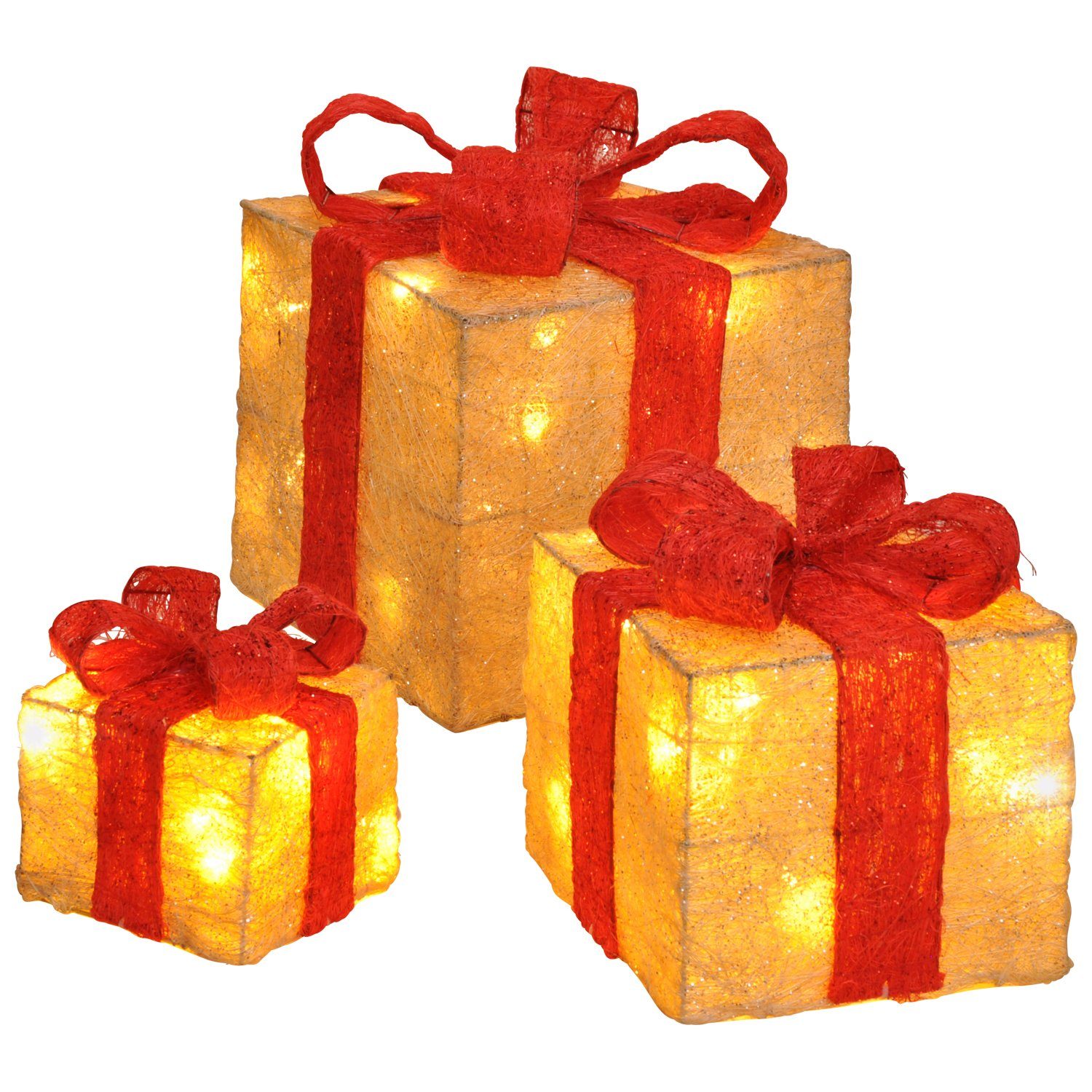 Haushalt International LEDLichterkette 3x Geschenkpäckchen, 40 LED