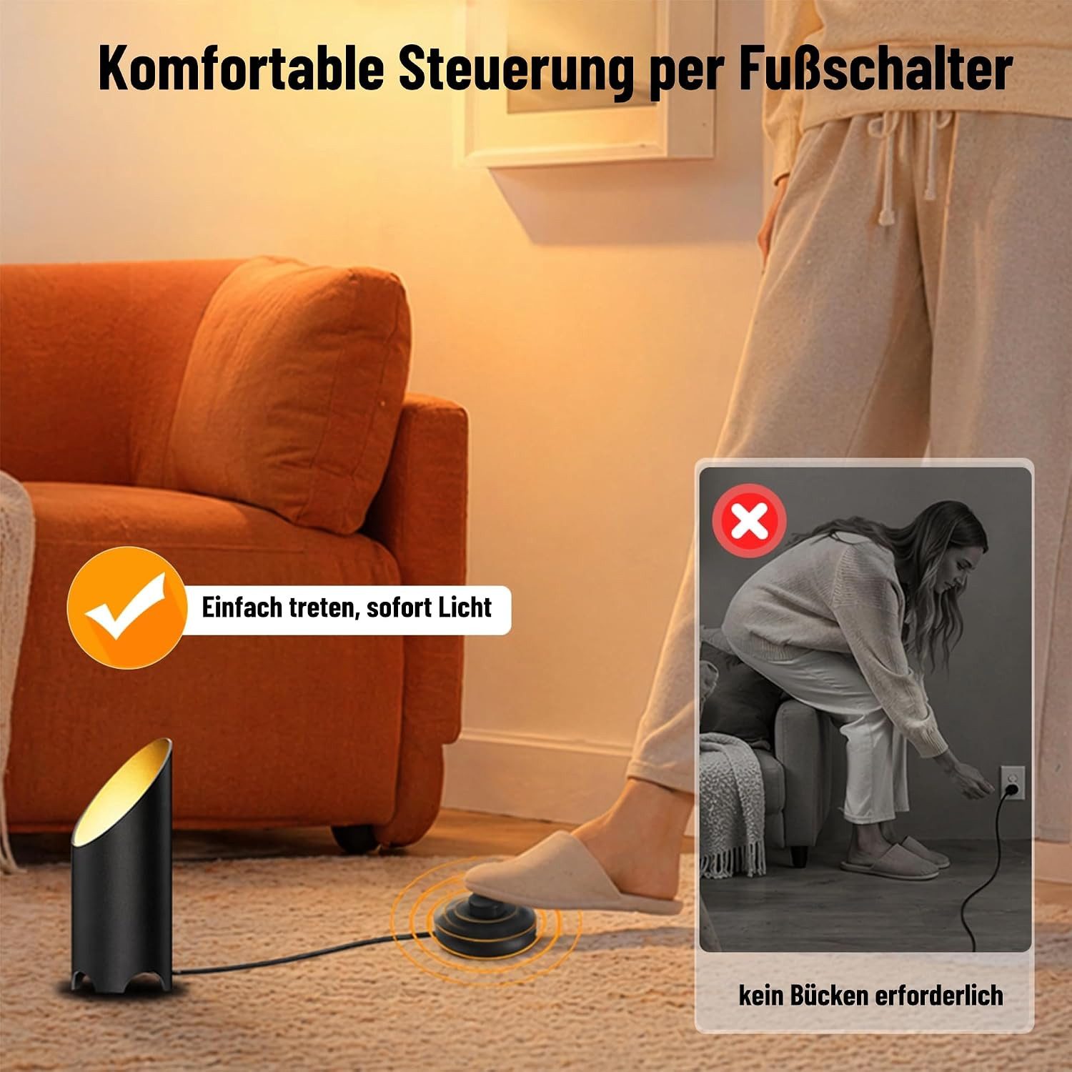 FELIXLEO LED Gartenstrahler LED Bodenstrahler Innen 3000K 7W GU10 Schwarz 1 Stück – Bild 5 von 5