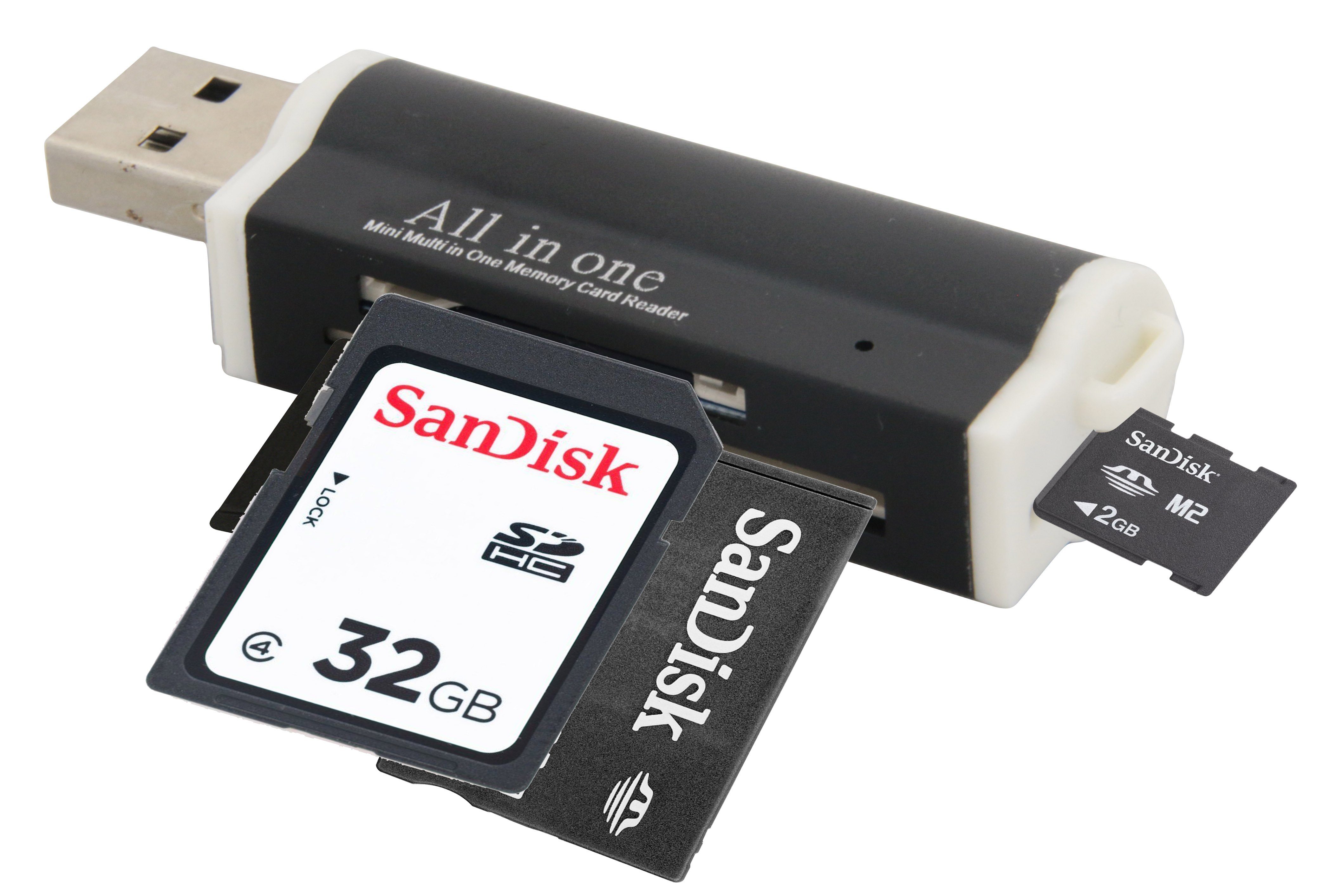 Wozinsky USB Kartenleser für SD/Micro SD/M2/M2PRODUO USB Multi Adapter Speicherkarte – Bild 3 von 3
