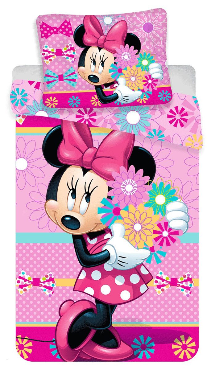 Bettwäsche Disney Minnie Maus Bettwäsche Kleid 140 x 200 + 70 x 90 cm Baumwolle