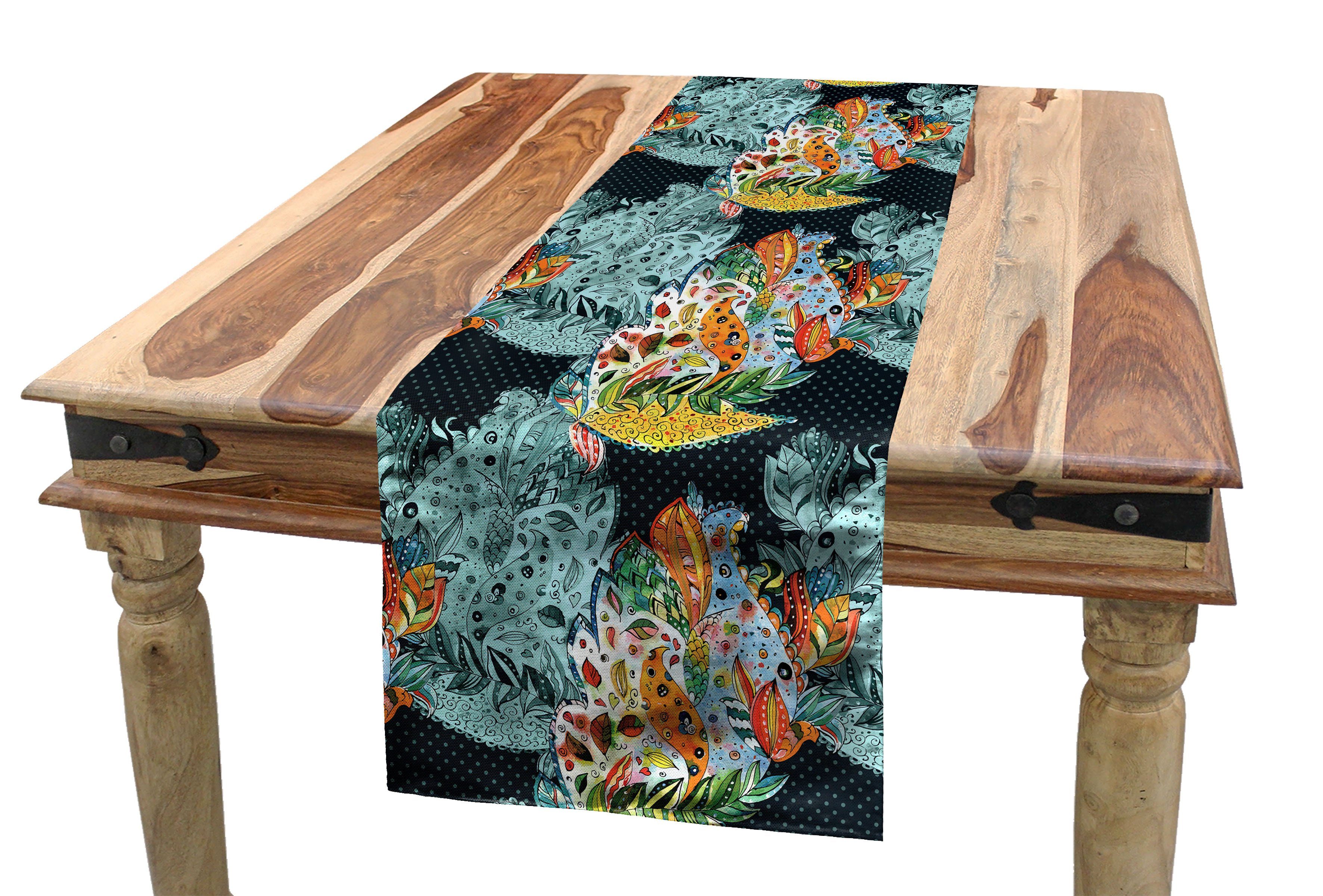 Abakuhaus Tischläufer Esszimmer Küche Rechteckiger Dekorativer Tischläufer, Paisley Orientalische Art-Motive | Tischläufer
