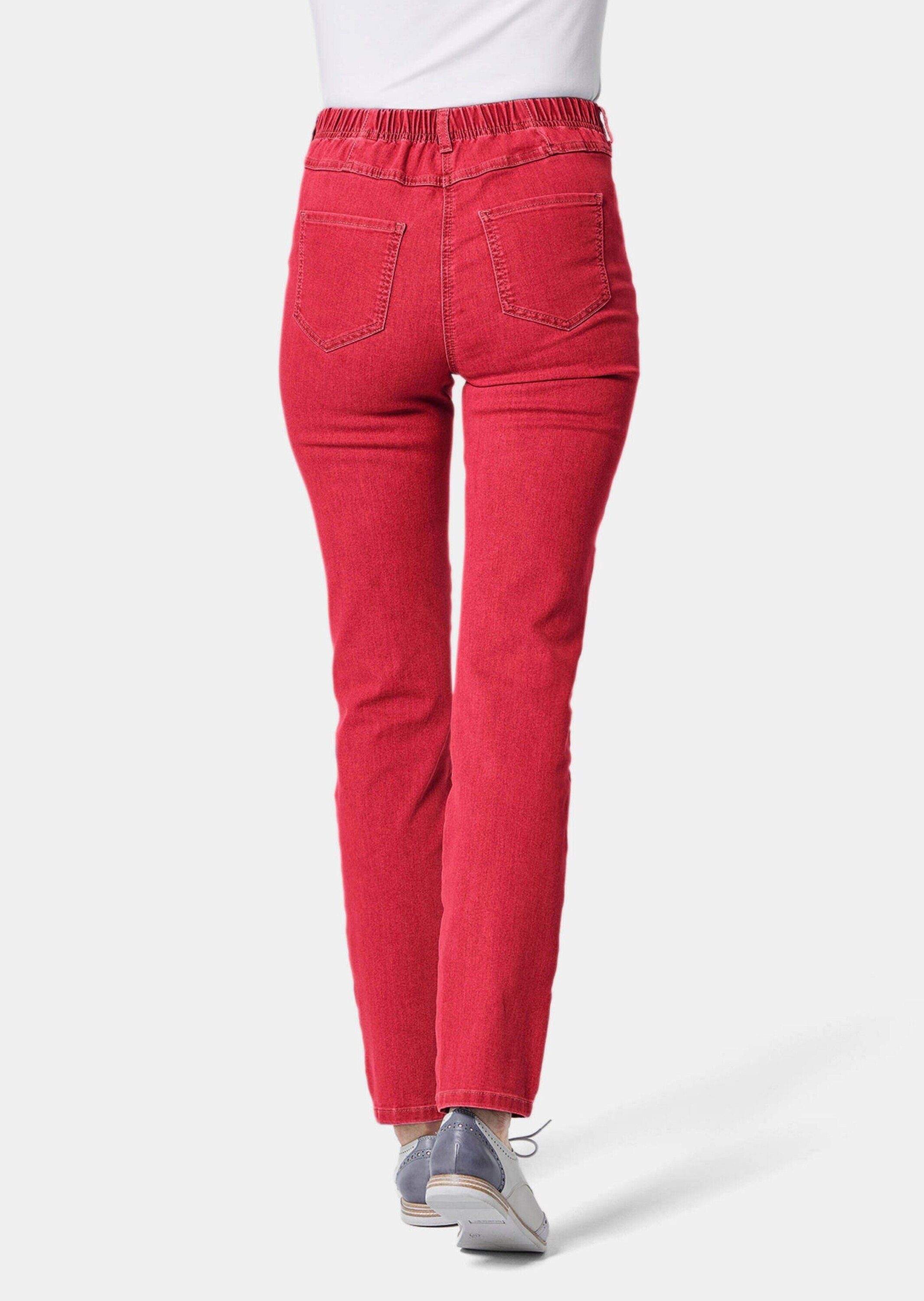 GOLDNER Bequeme Jeans Damen Jeans Slim Fit LOUISA mit Stretch-Anteil Bequeme 5-Pocket-Jeans mit langem Bein, schmaler Sitz