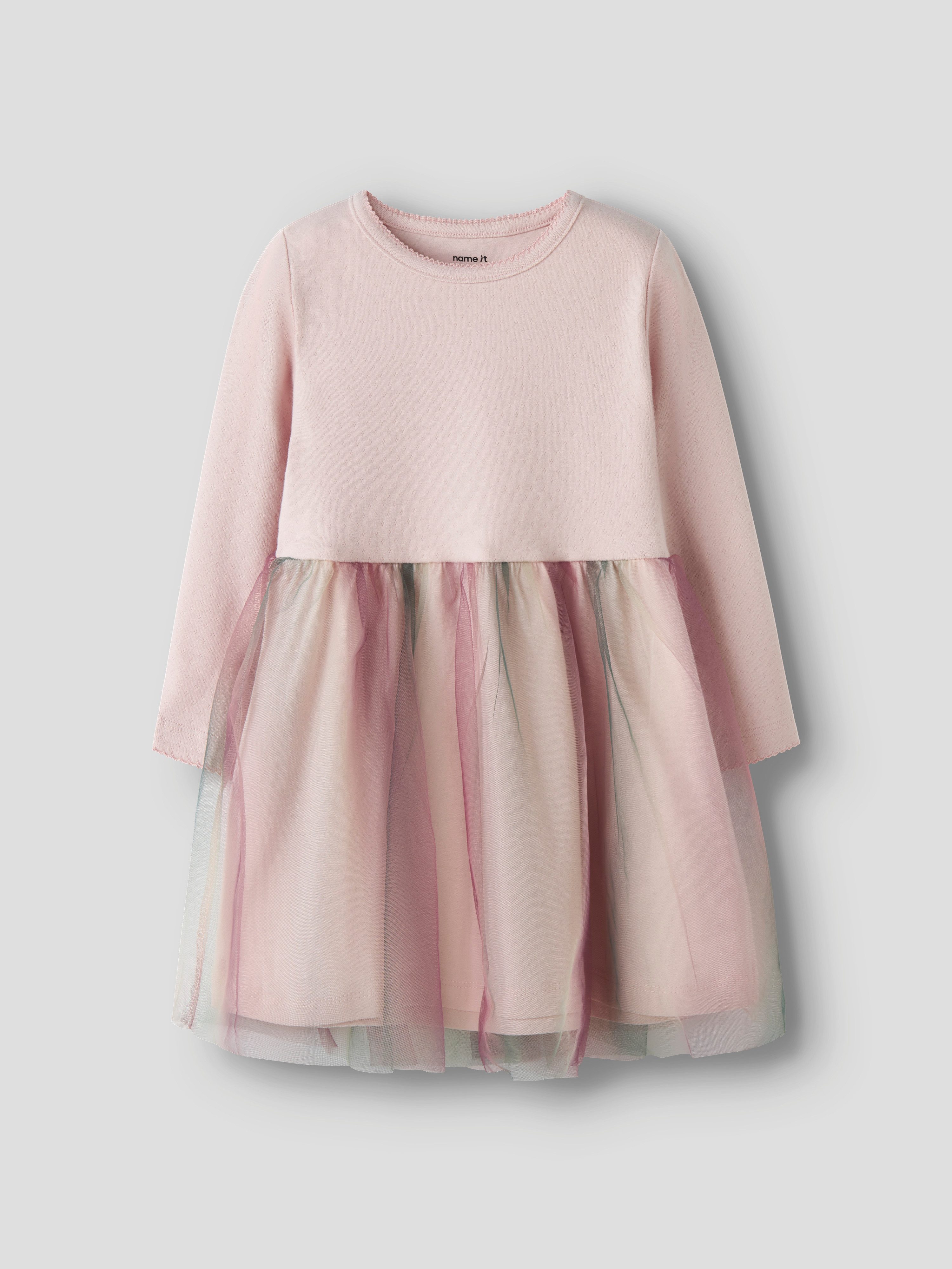 Name It Minikleid NMFLOUISA LS DRESS Baumwollmischung, regular fit