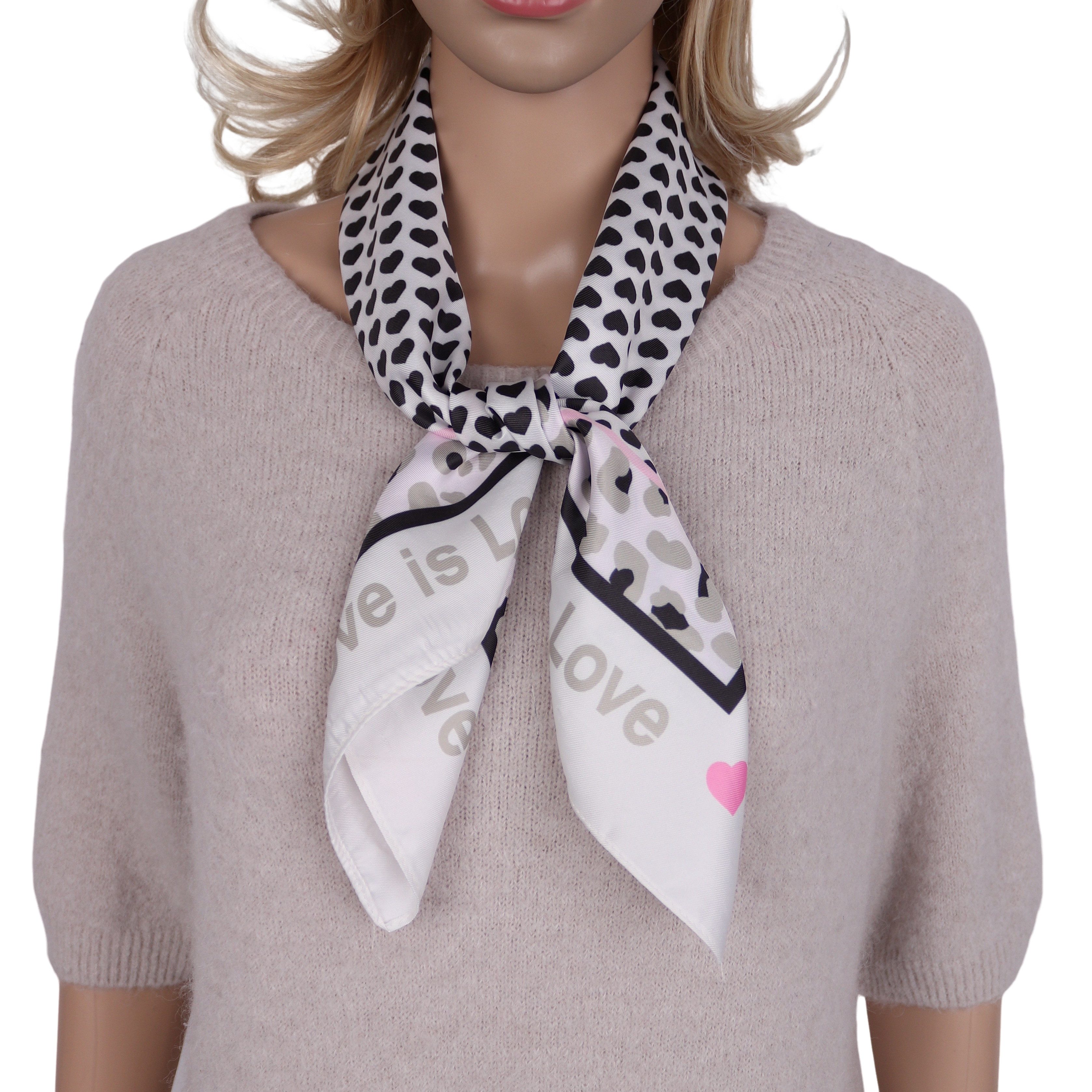 MIRROSI Nickituch Vierecktuch ca. 70x70cm wunderschöne Mustern, Damen Halstuch ideal für Frühling, Sommer oder Herbst