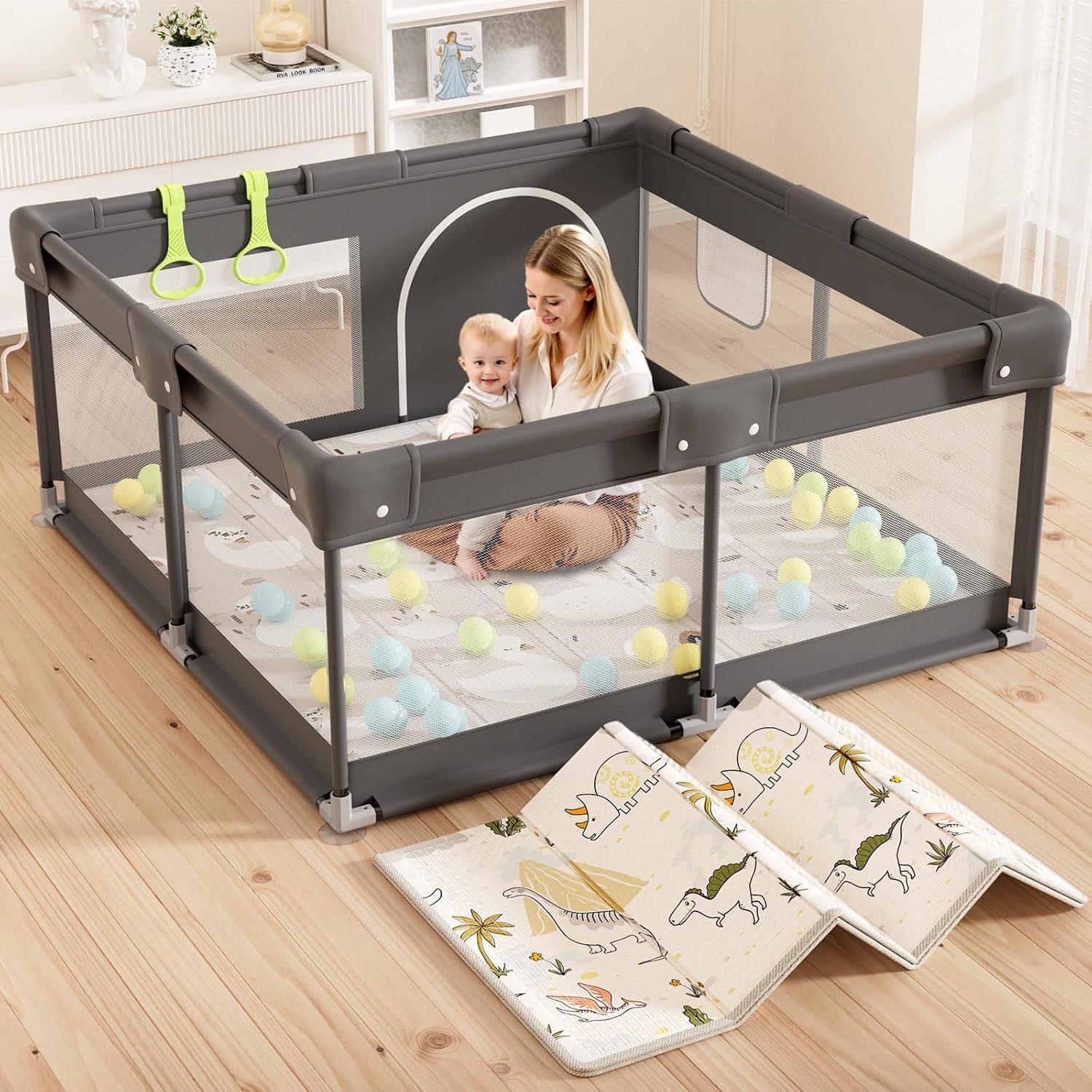 MC Star Laufstall Baby 120 x 120 cm (ideal für den Innenbereich, Großer Bab günstig online kaufen