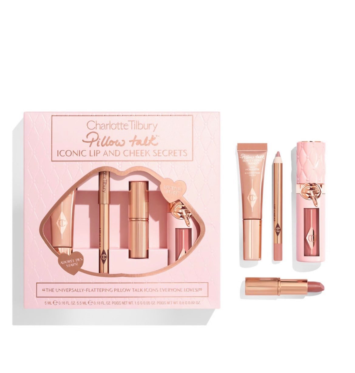 Schmink-Set Charlotte Tilbury Pillow Talk Iconic Lip and Cheek Secrets