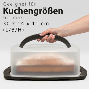 Hausfelder Kuchentransportbox Kuchenboxen Set, Kunststoff, (Set, 2-tlg., 1 Kuchenbox mit Deckel), Transportbox mit Deckel