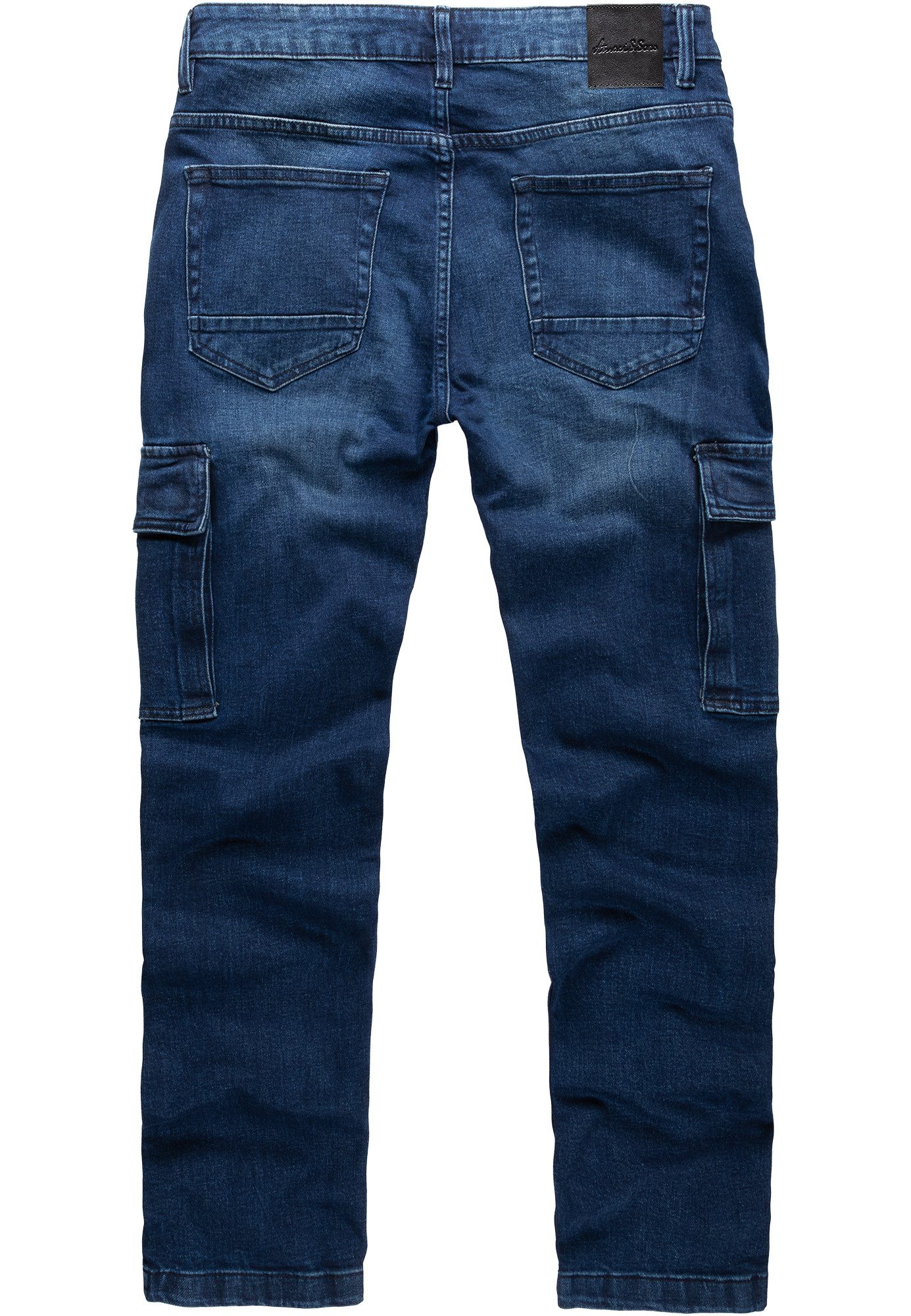 Amaci&Sons Straight-Jeans MIAMI Regular Slim Cargo Jeans