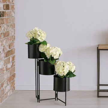 BOLTZE Blumenständer, Pflanzenständer Blumentopfhalter 3 Behälter Wohnraumdeko Accessoire