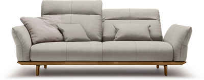 hülsta sofa 3-Sitzer »hs.460«, Sockel in Nussbaum, Füße Nussbaum, Breite 208 cm