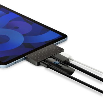 Twelve South StayGo mini, USB-C Hub mit 4 Anschlüssen, 0,5 Meter Kabel, Schwarz Notebook-Adapter