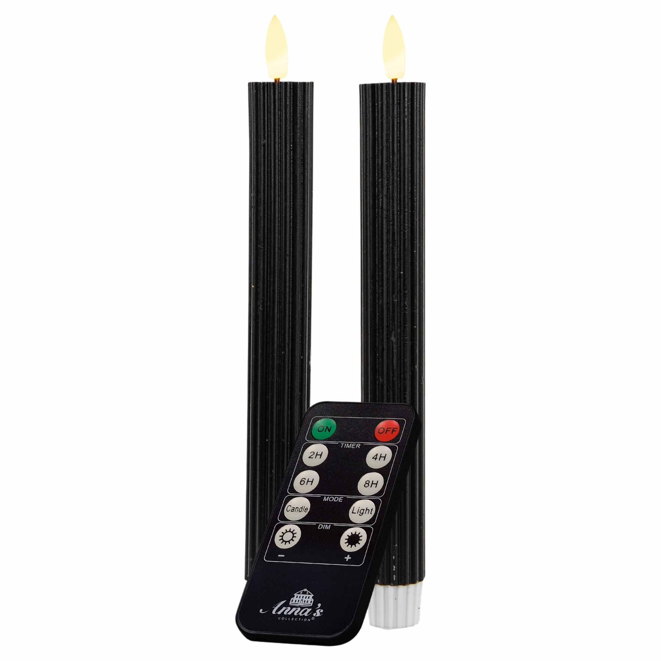 Coen Bakker Deco BV LED-Kerze Wax Candles (Set, 3-tlg), Stabkerzen 2schwarz günstig online kaufen