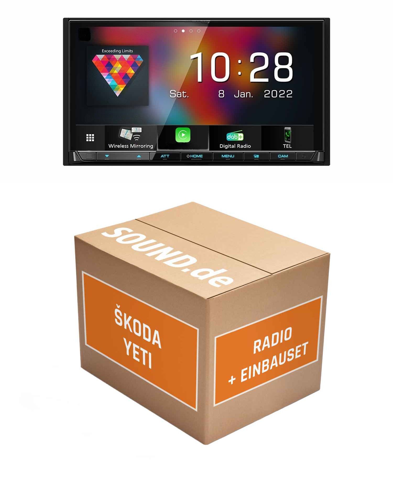 JUST SOUND best choice for caraudio Autoradio Einbauset Kenwood Kenwood DMX8021DABS Skoda Yeti 5L Autoradio