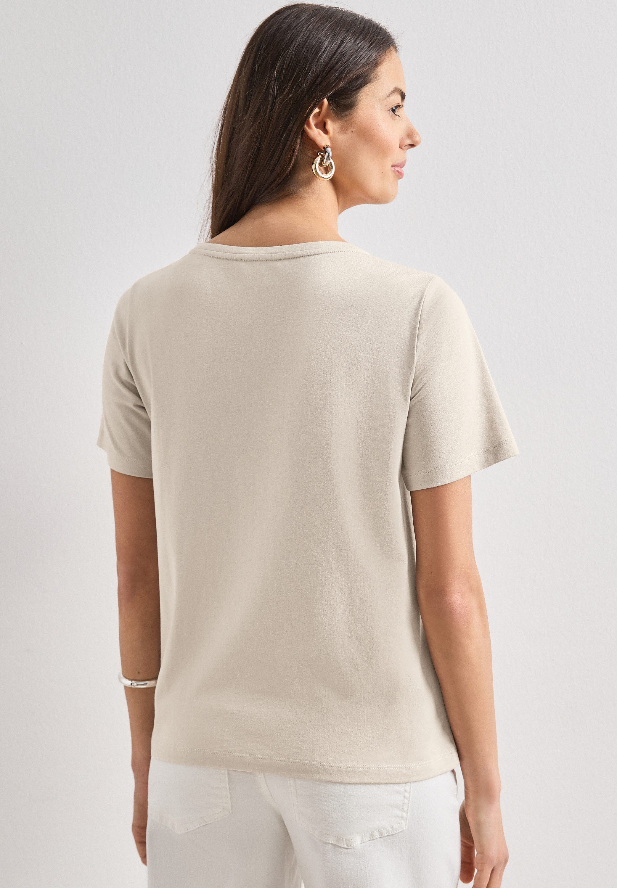 STREET ONE Kurzarmshirt Sommershirt mit Working