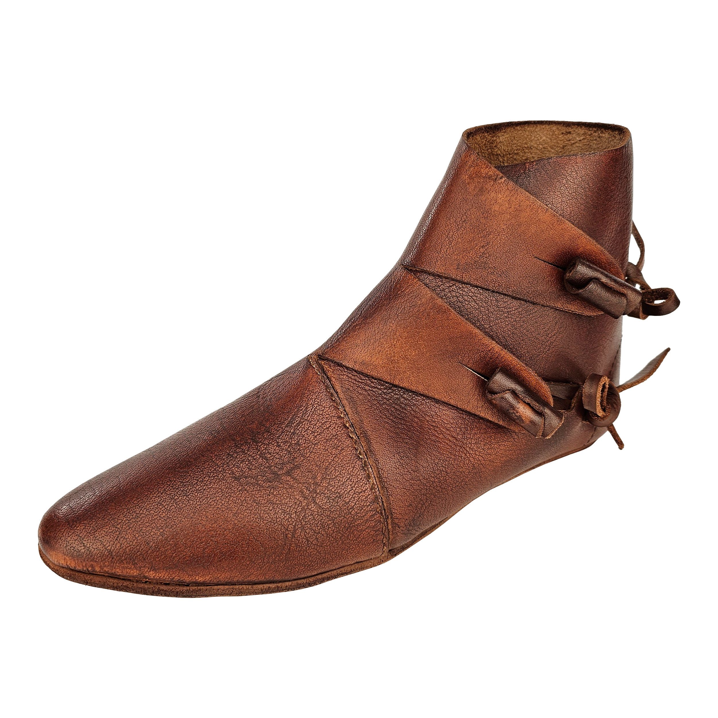 Ritter-Kostüm Wendegenähte Wikinger Schuhe Typ Jorvik Braun