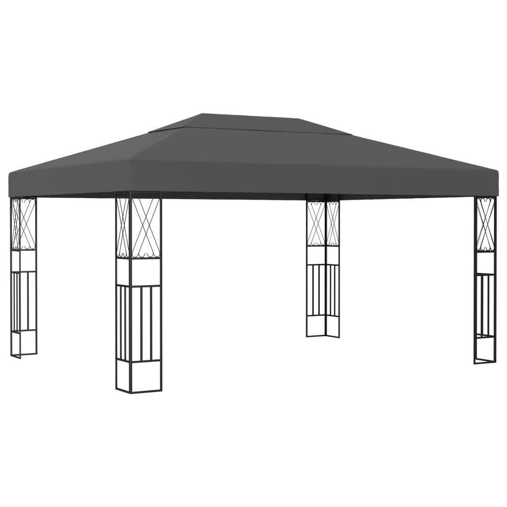 vidaXL Pavillon 3 x 4 m Pavillon Gartenzelt 3x4 m Anthrazit Stoff