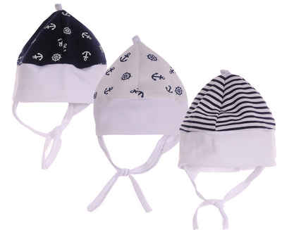 La Bortini Erstlingsmütze Mütze für Neugeborene Babymütze Baby Haube 32 34 36 38 40 42 44 46 aus reiner Baumwolle