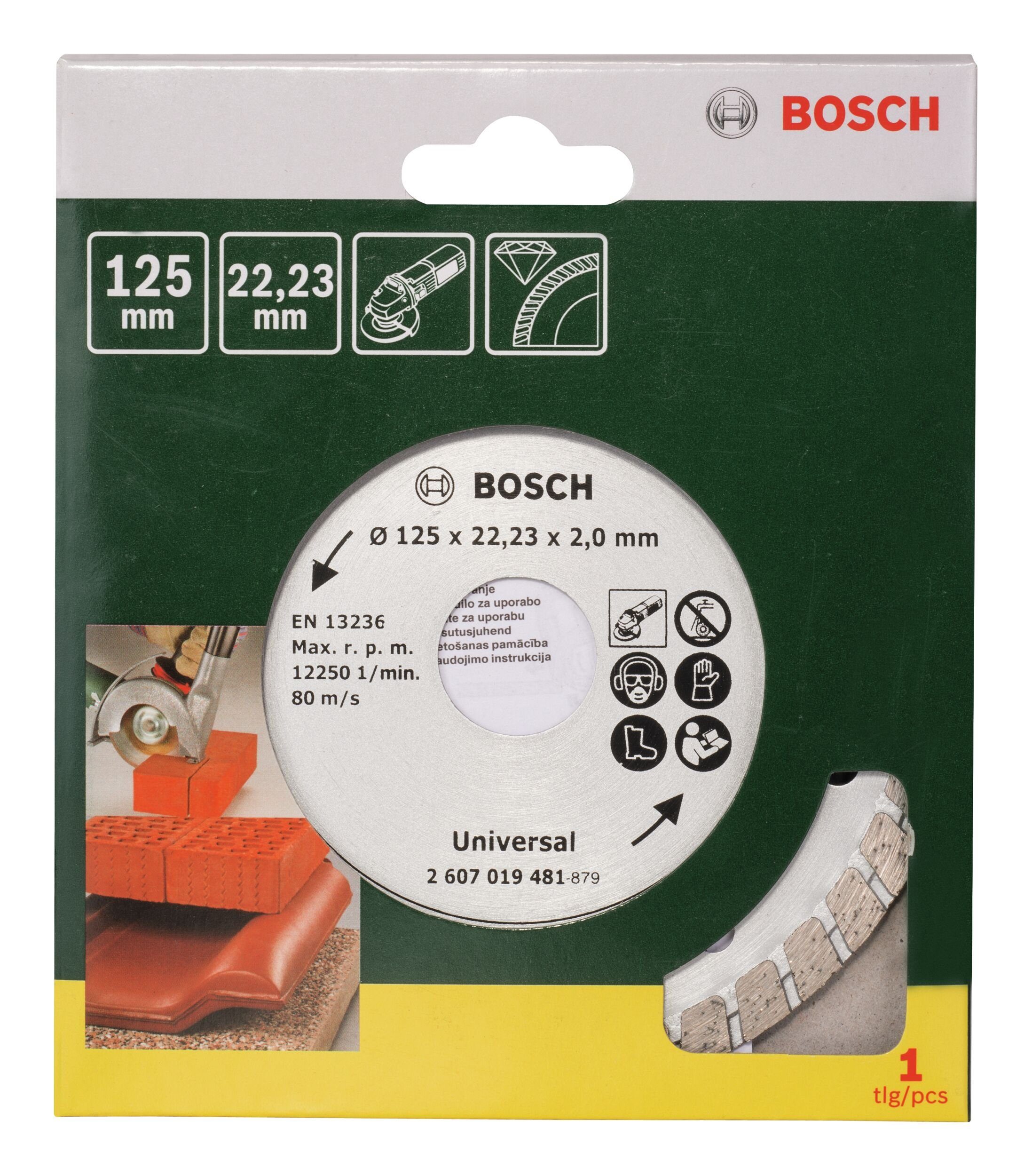 BOSCH Trennscheibe Promoline, Diamanttrennscheibe Turbo - 125 mm