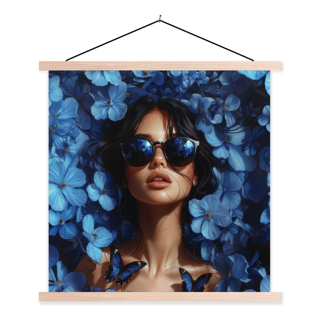 MuchoWow Poster Frau - Blau - günstig online kaufen