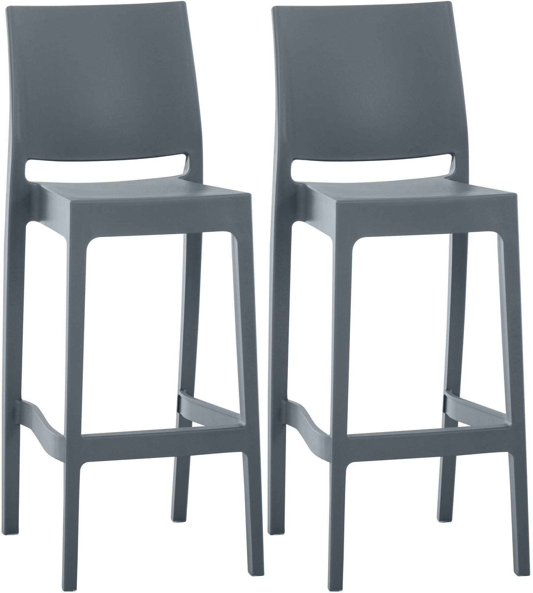 Bistrostuhl 2er Set Barhocker Maya Kunststoff