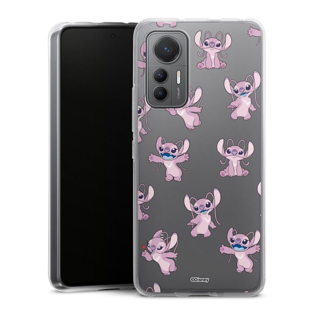 DeinDesign Handyhülle Lilo & Stitch Engel Disney Angel Faces Pattern Transparent, Xiaomi 12 Lite 5G Silikon Hülle Bumper Case Handy Schutzhülle