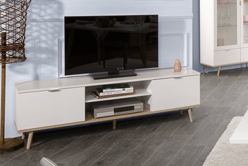Finori TV-Board TV-Board "Bjarne", Weiß / Sonoma-Eiche