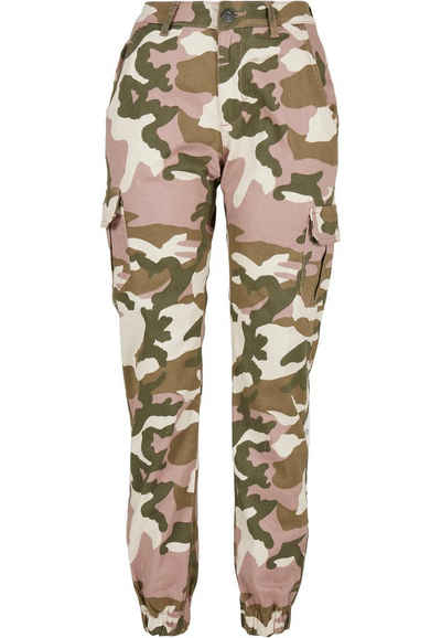 URBAN CLASSICS Cargohose Damen Ladies High Waist Camo Cargo Pants (1-tlg)