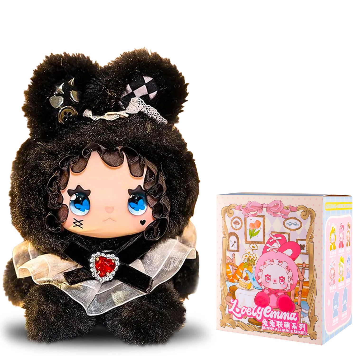 Lucky Emma Sammelfigur Lovely Emma Bunny Alliance Lucky Emma - Figur Blind Box, Anhänger mit Vinylgesicht und weichem Plüschkörper