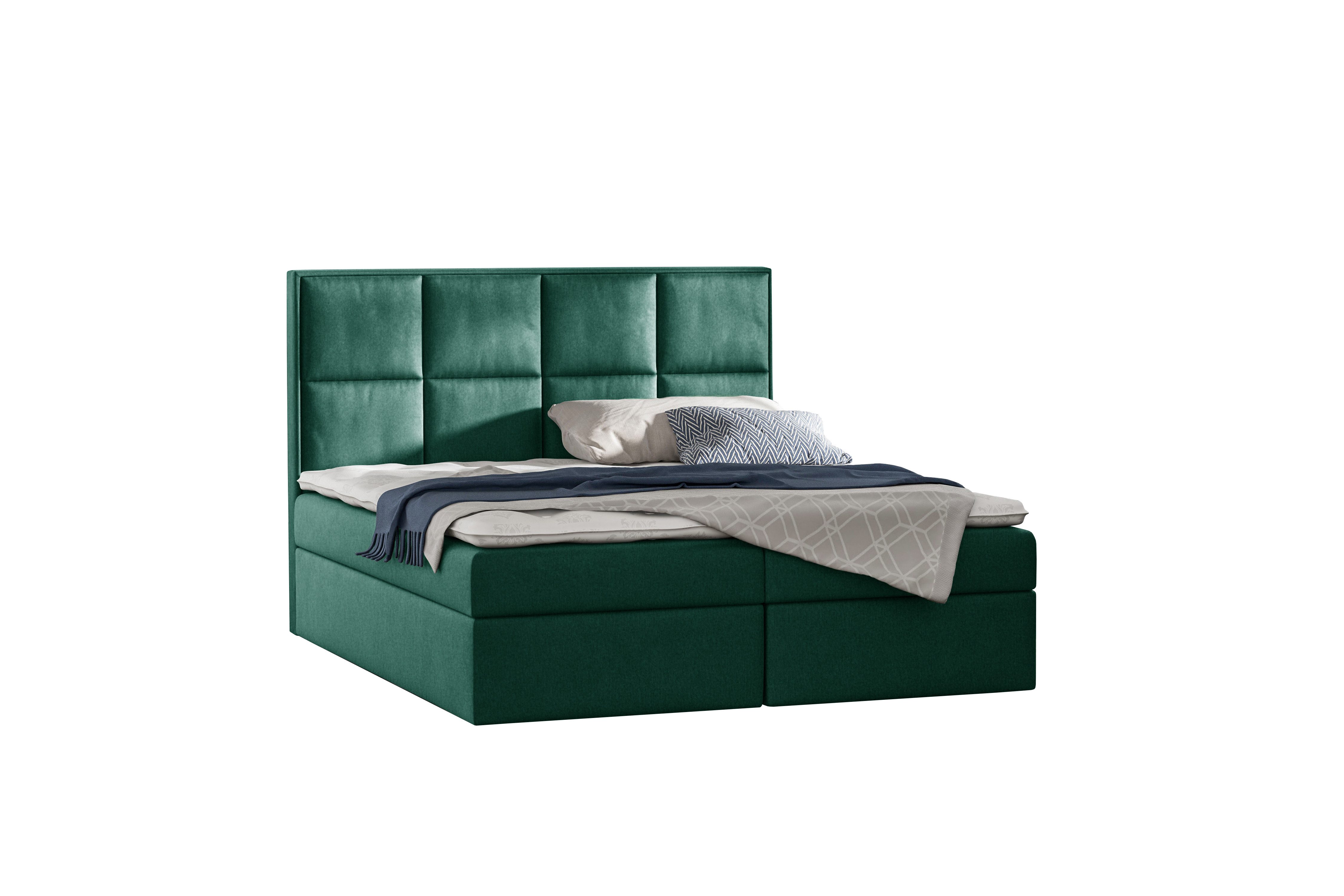 99rooms Boxspringbett Amelio (Schlafzimmerbett, Bett), mit Taschenfederkern Matratze, Topper, Bettkasten, Kopfteil gepolstert