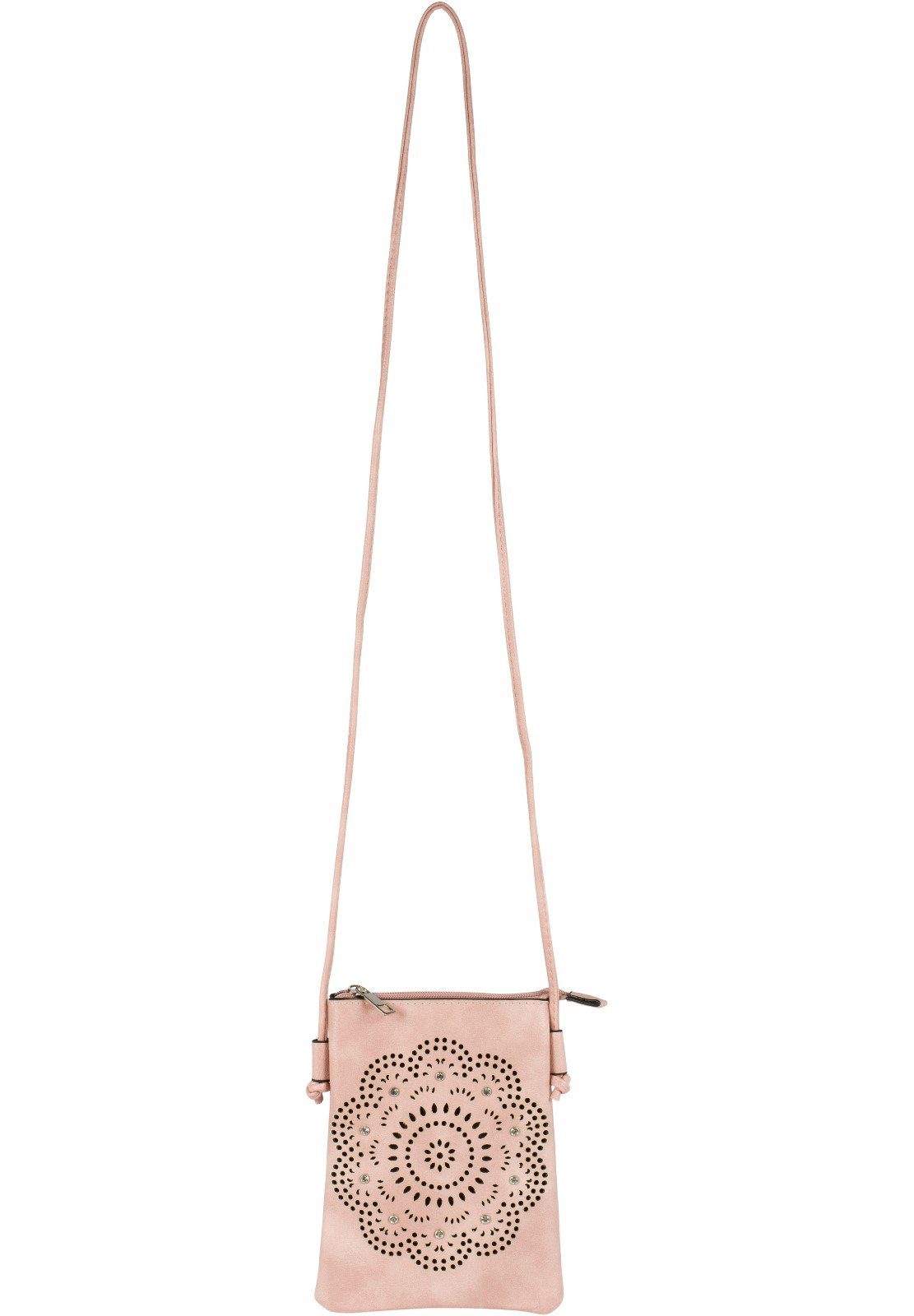 styleBREAKER Mini Bag Mini Umhängetasche Blumen Cutout und Strass (1-tlg) günstig online kaufen