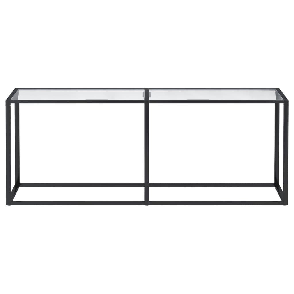 Hartglas Transparent Beistelltisch Konsolentisch (1-St) cm 200x35x75,5 furnicato