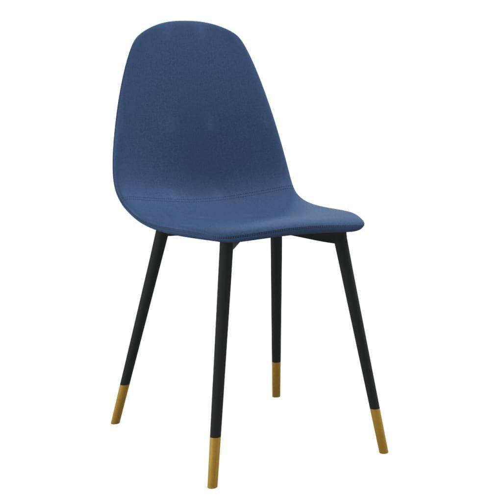 4 St) Esszimmerstühle Blau | Blau Blau vidaXL (4 Stk. Esszimmerstuhl Stoff