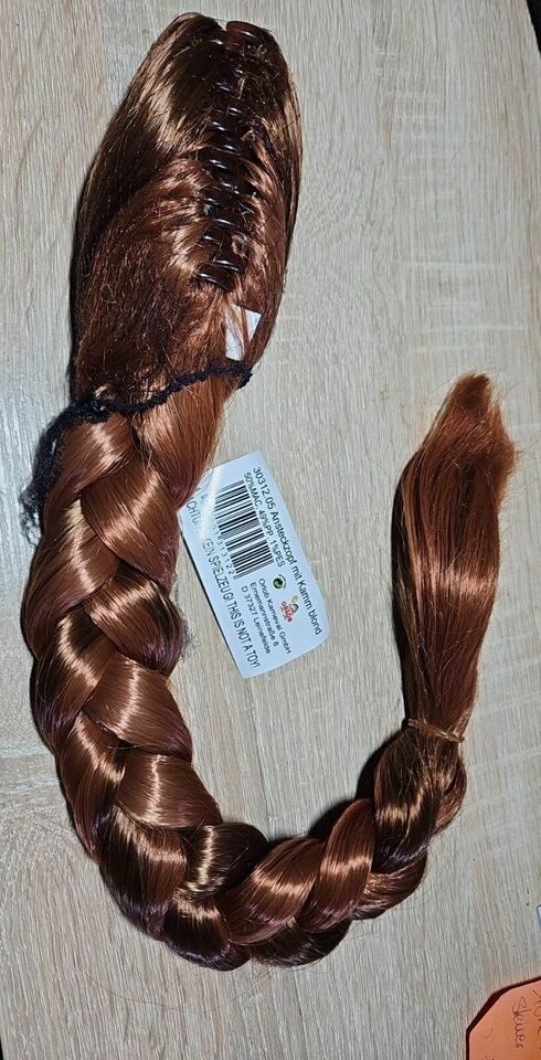 Orlob Kunsthaar-Extension Extensions Haarverlängerung Ansteckzopf mit Ansteckkamm braun 55 cm