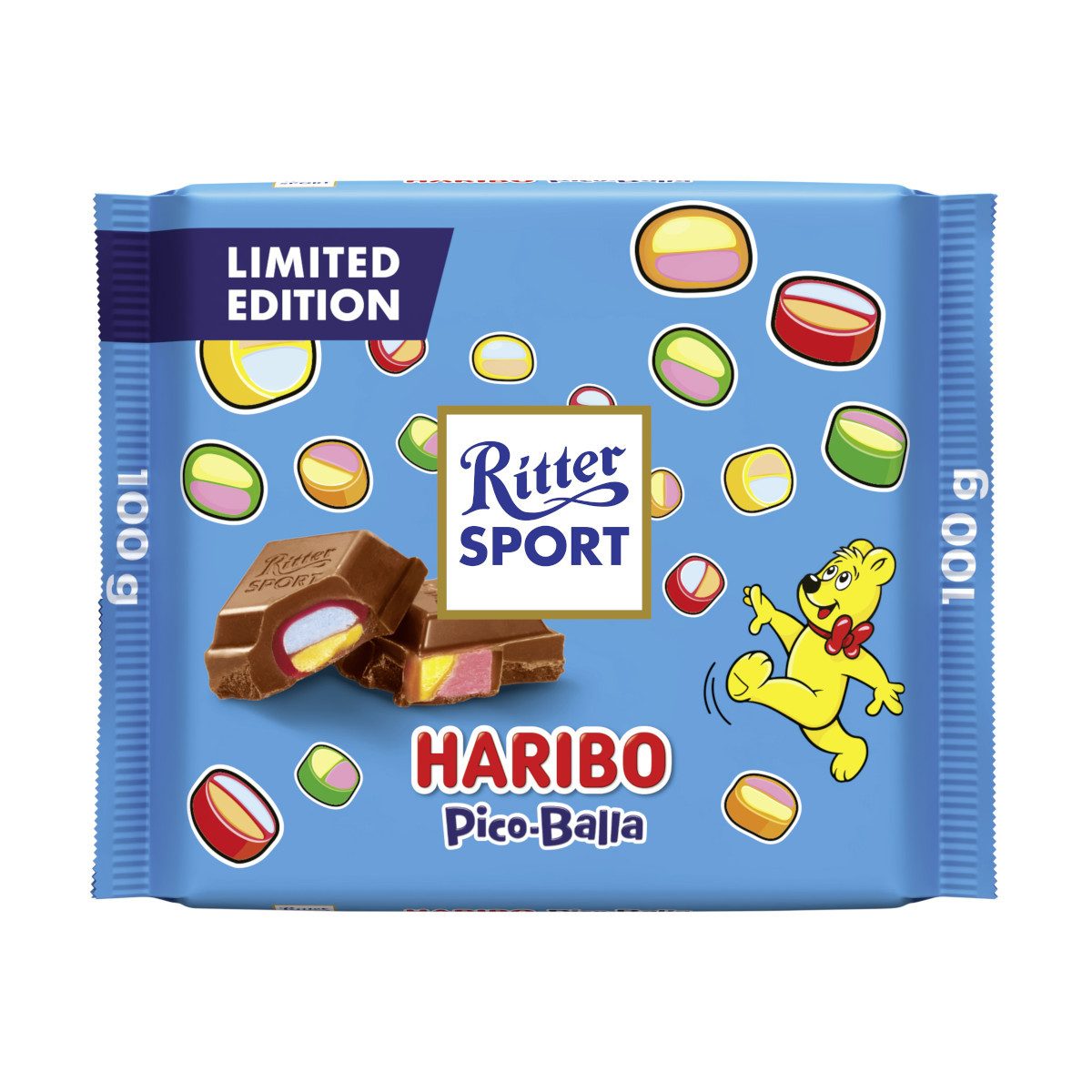 Ritter SPORT Schokolade, Ritter Sport Pico Balla Haribo Vollmilchschokolade Tafel 100g
