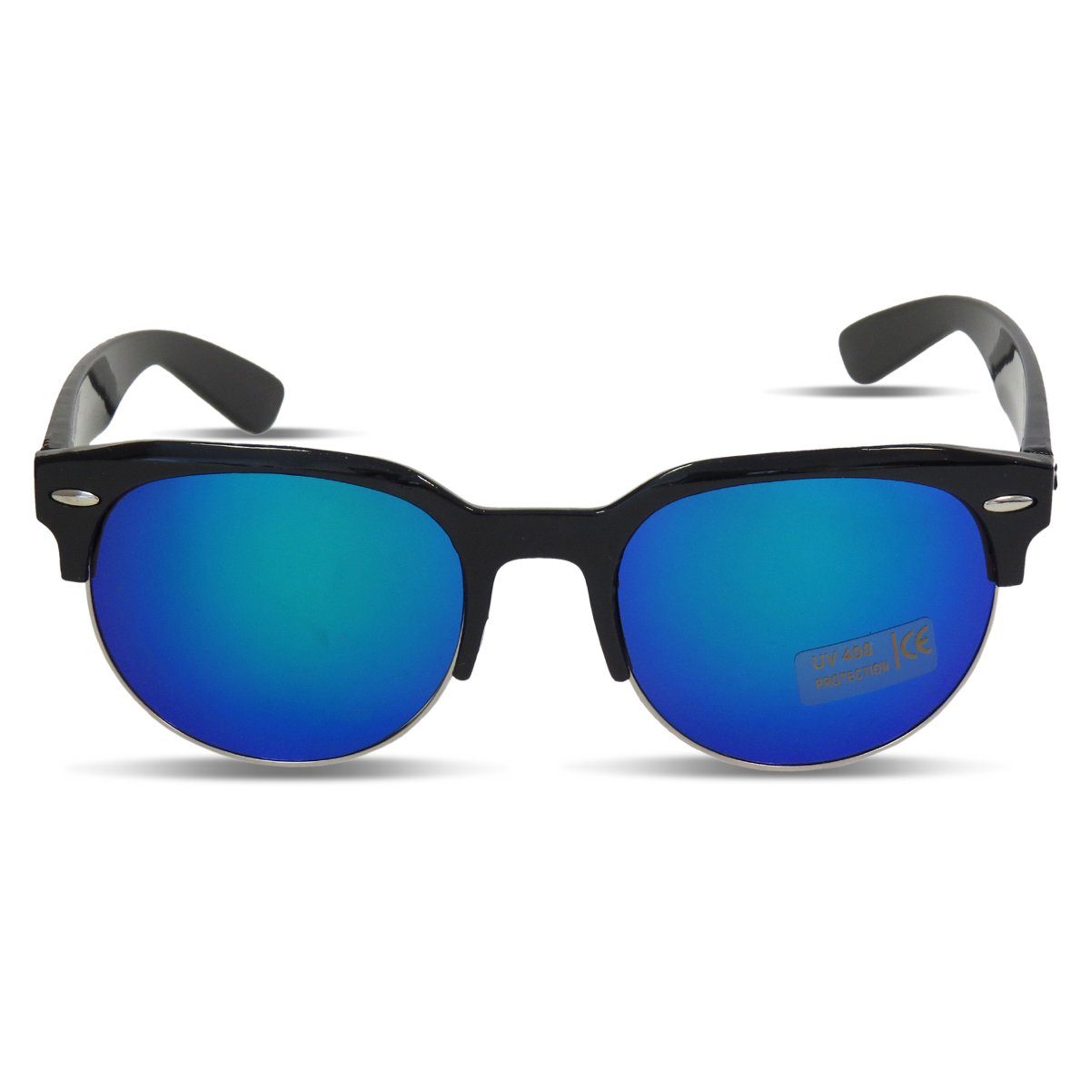 Sonia Originelli Sonnenbrille Sonnenbrille Modern Verspiegelt Klassisch Sommer Onesize schwarz-blau