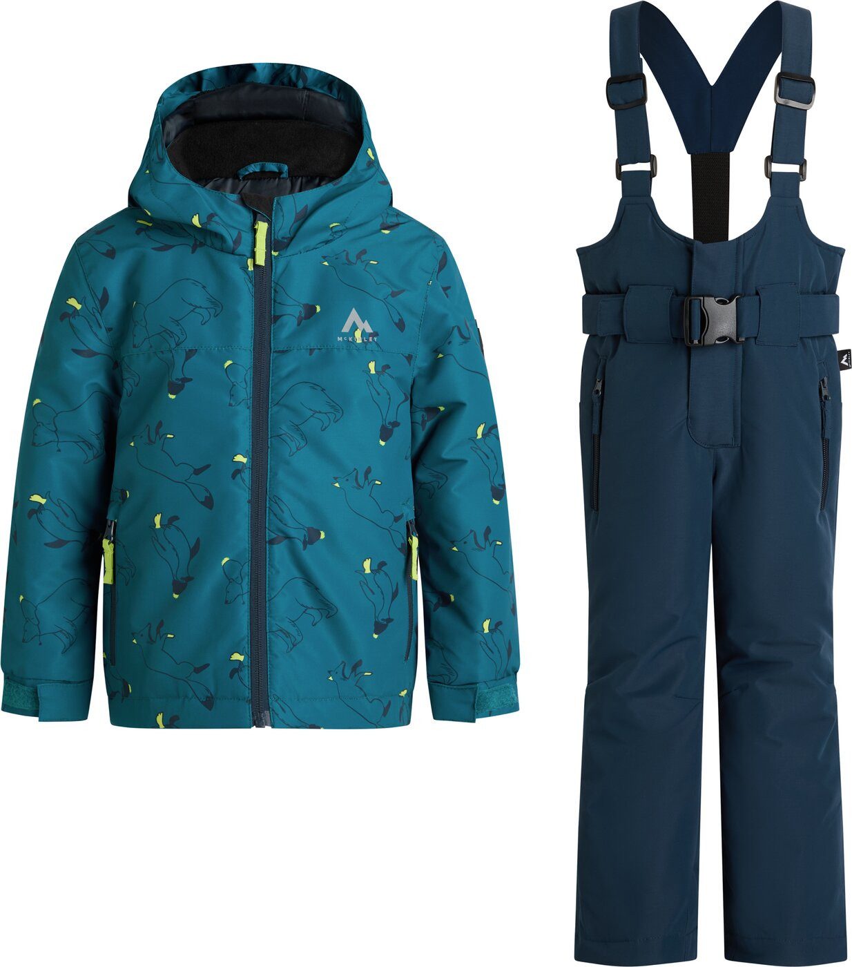 McKINLEY Skianzug KK.-Anzug Toni III kds + Sucre V kds AOP/BLUE PETROL/NAVY
