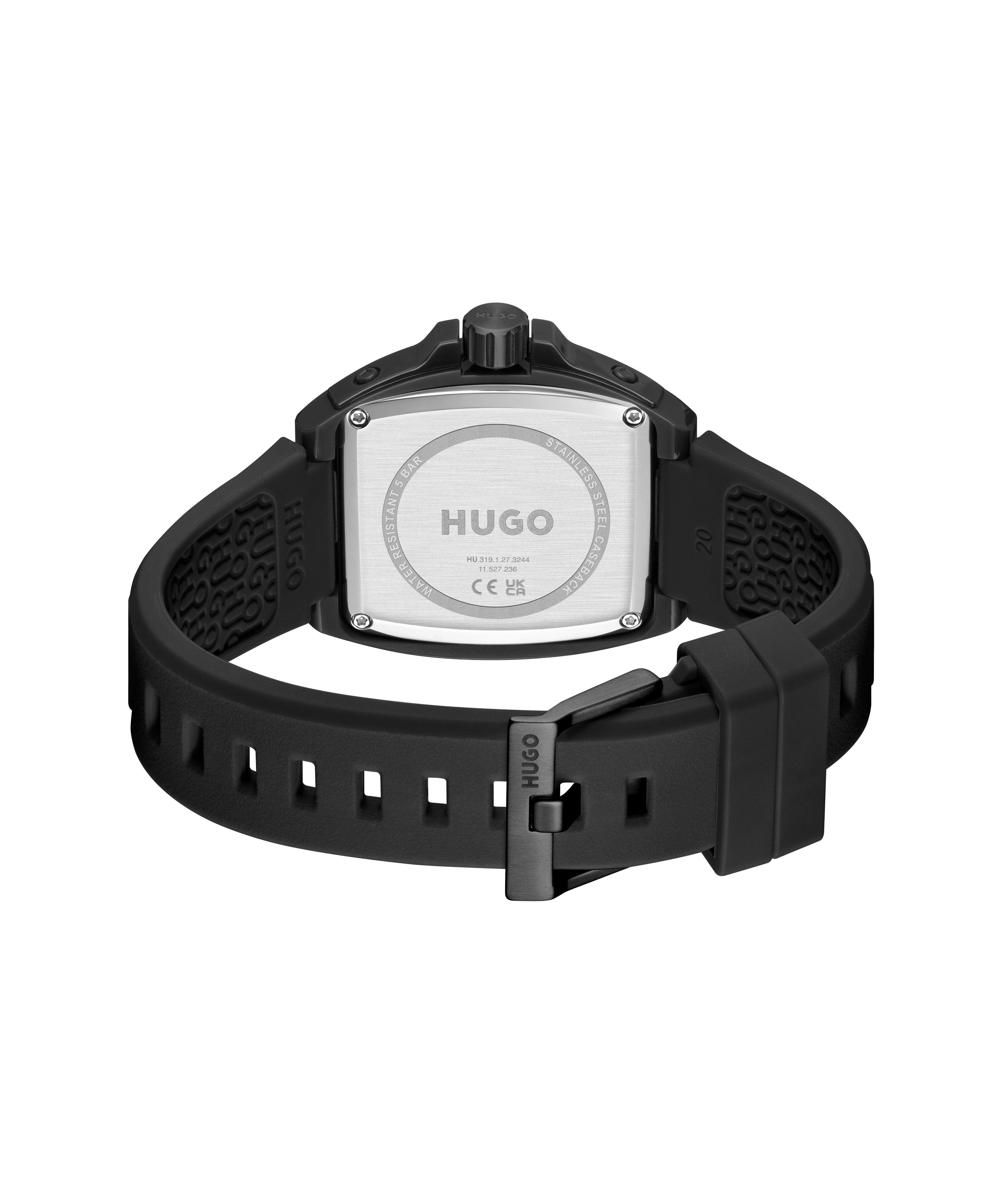 HUGO Quarzuhr #HUGO ID 1530436, Armbanduhr, Damenuhr, Herrenuhr, Silikonarmband, analog, Tag