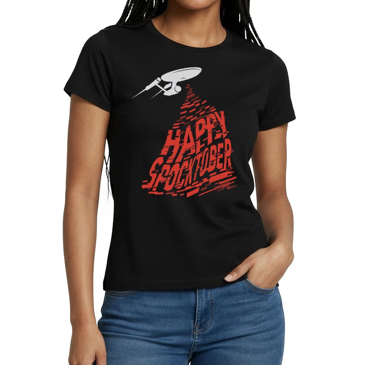T-Shirt Star Trek Halloween Happy Spocktober Frauen T-Shirt