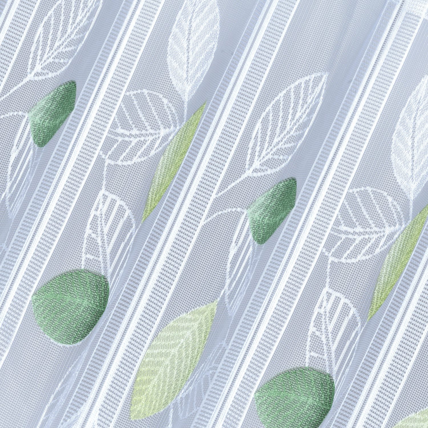 Gerster Gardine Blätter (1 St), Durchzuglöcher, halbtransparent, Jacquard, SB-Bistro "Blätter"