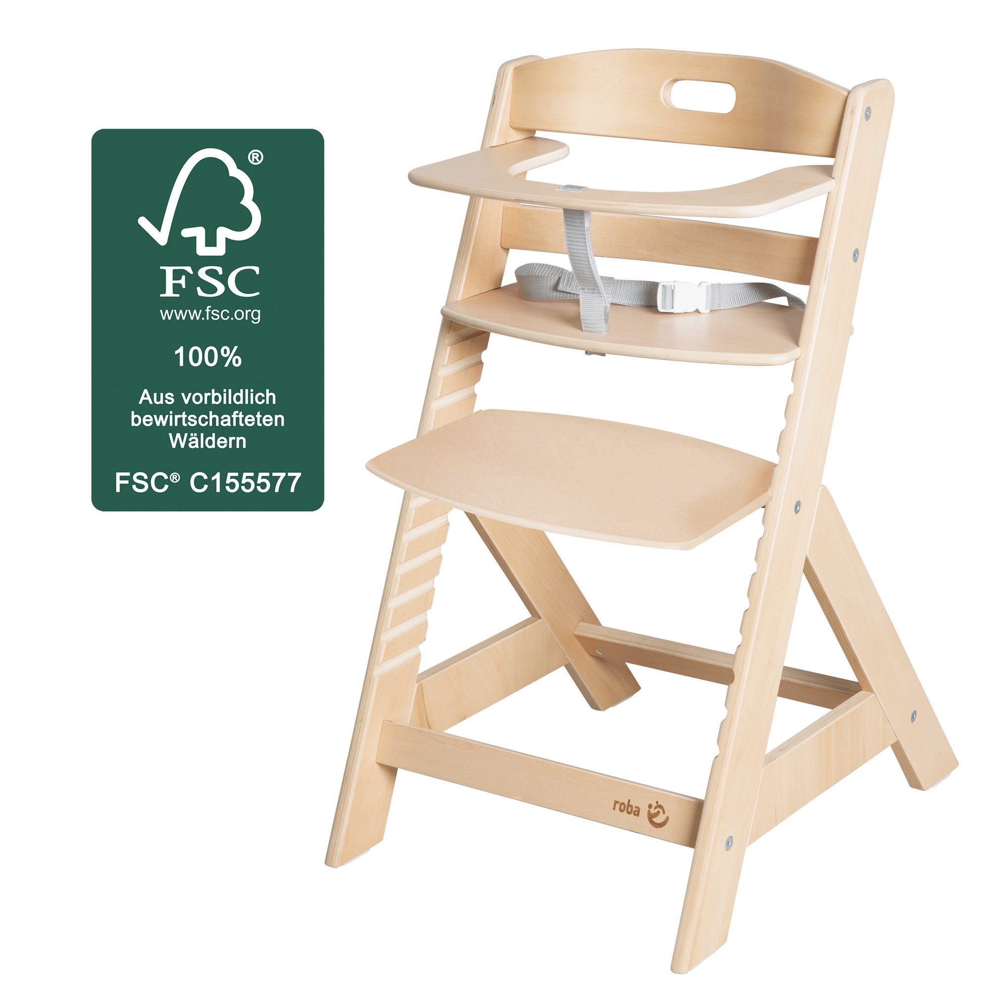 roba® Hochstuhl Liv Up - mitwachsender Treppenhochstuhl - bis 70kg belastba günstig online kaufen