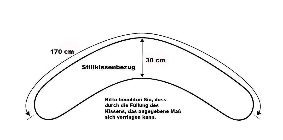 SEI Design Stillkissen Seitenschläferkissen Babynestchen mit EPS Mikroperlen, Schwangerschaftskissen mit Bezug, Schwangerschaftskissen mit Bezug, Bezug 100% Baumwolle