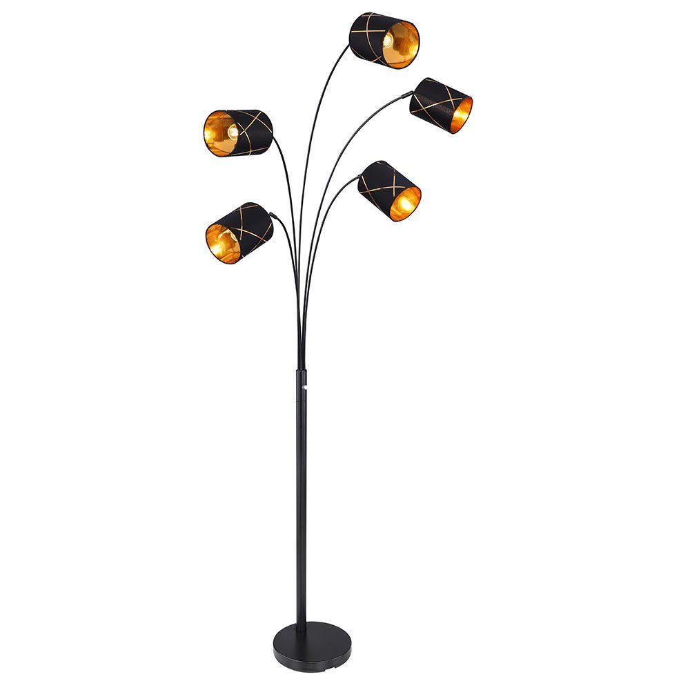 Stehlampe, mit beweglichen Flur Leuchtmittel Stehlampe Globo Lampenschirm schwarz nicht inklusive, Stehleuchte