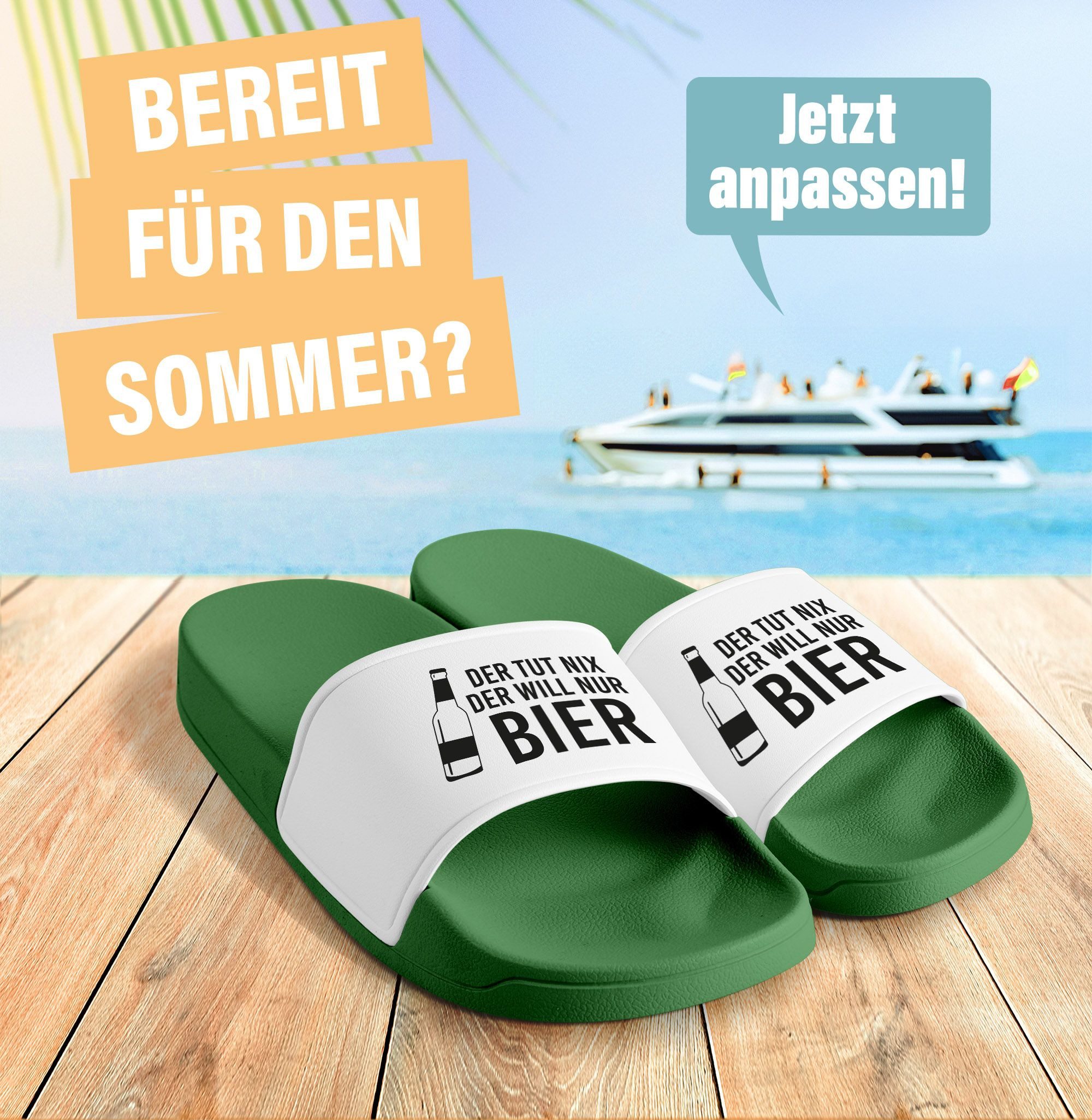 MoonWorks Badeschlappen Spruch Lustig Der tut günstig online kaufen