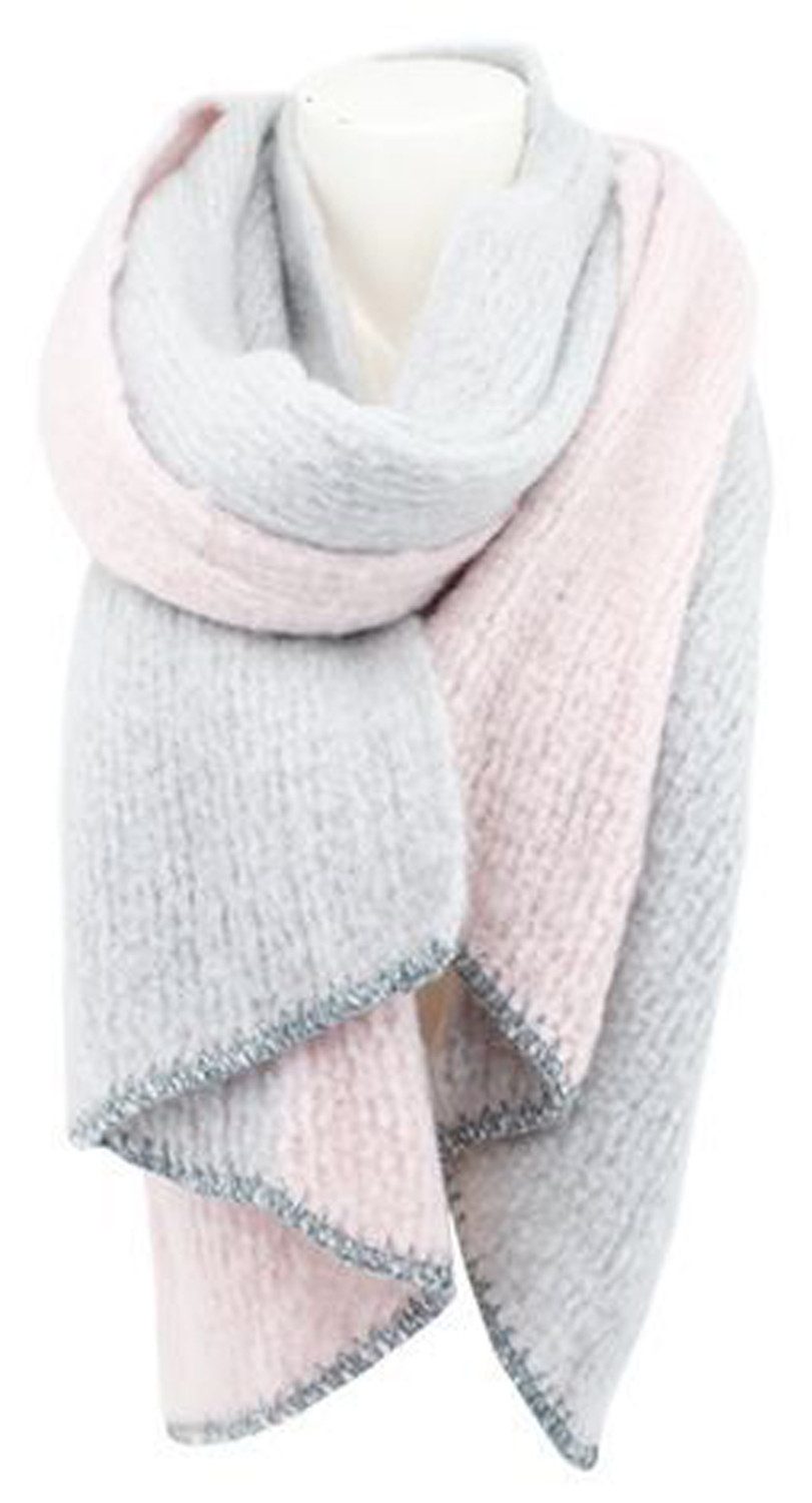 chic4home Schal Winter Weave, (1-St. 1-teilig), Damen Schal ca.40x180cm Double-Tone weiches Alpaka-Gefühl