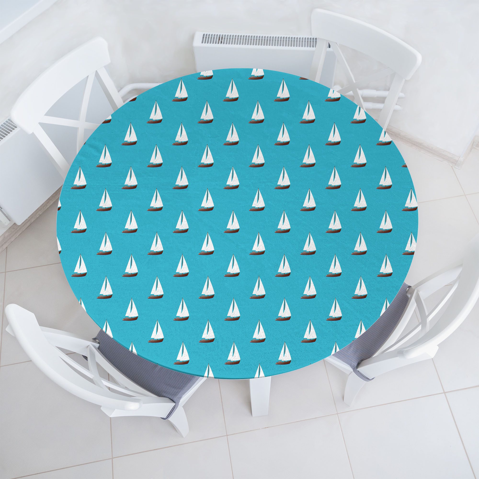 Tischdecke Rundum-elastische Stofftischdecke