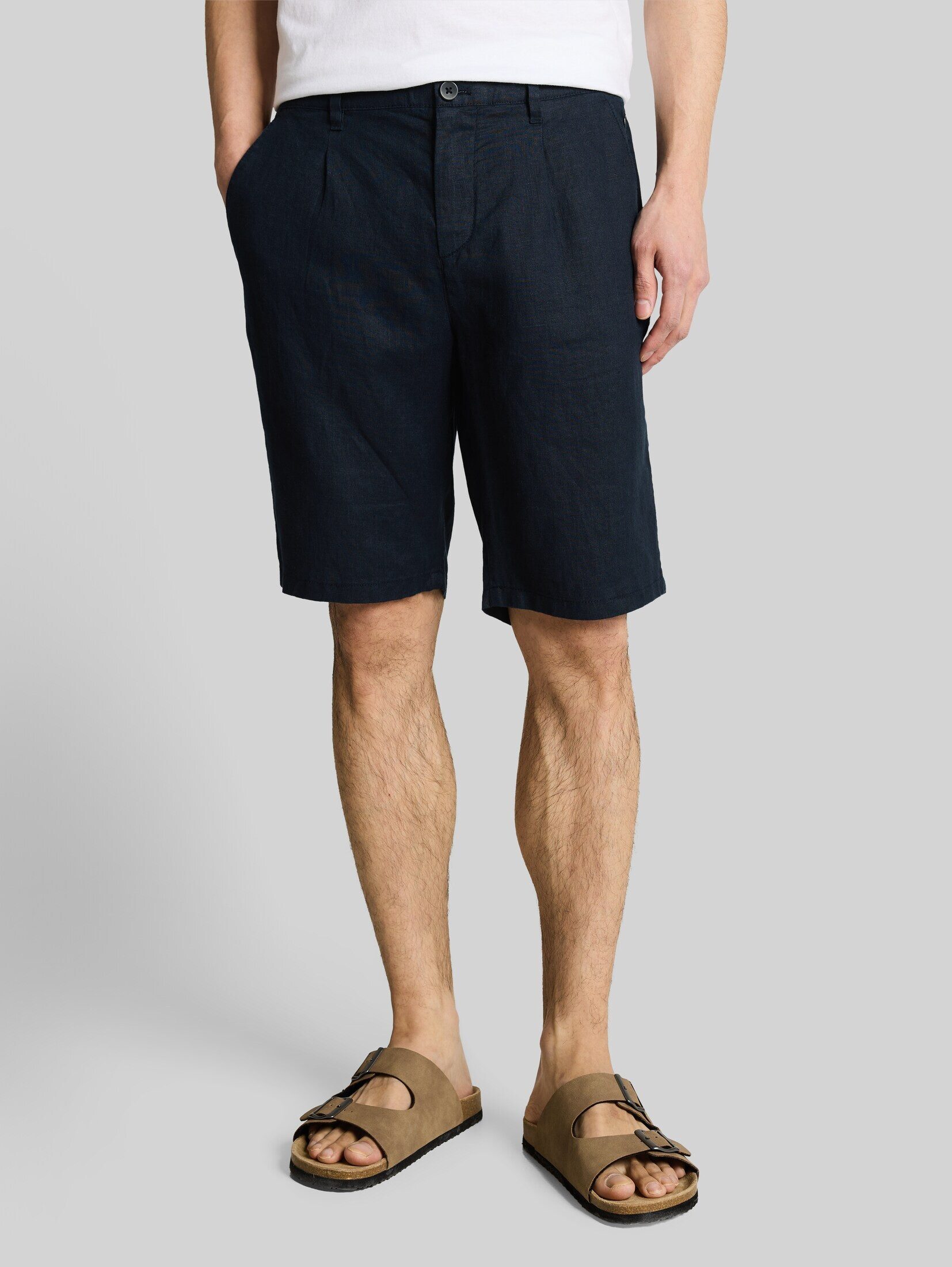 TOM TAILOR Shorts Hosen & Chino TTREGULAR Chino Shorts aus Leinen