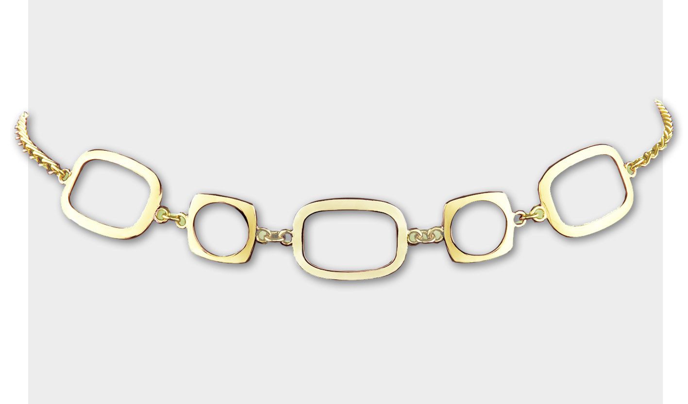 BERND GÖTZ Ledergürtel mit solidem Kettenmaterial