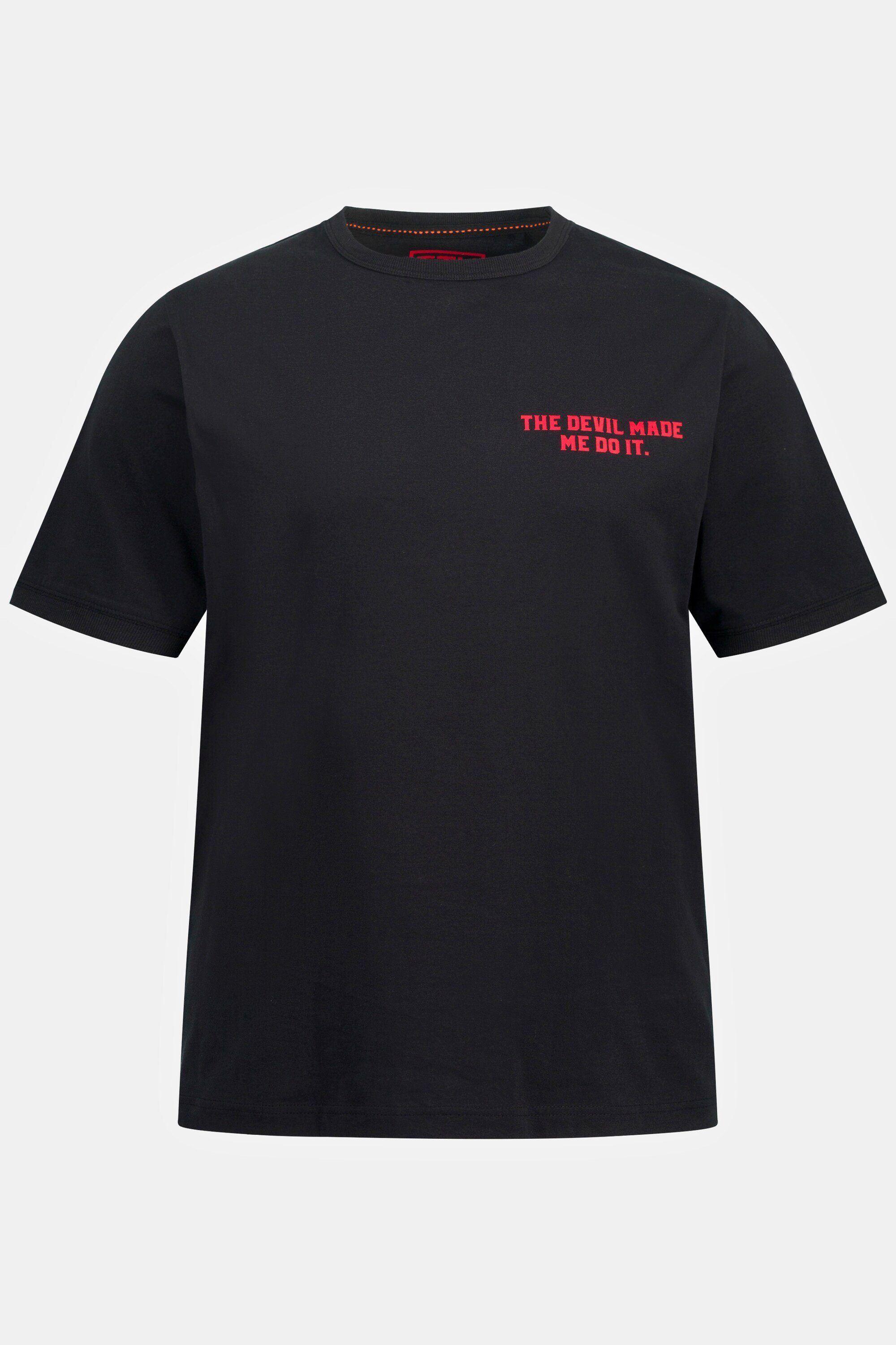 STHUGE T-Shirt Rundhals STHUGE Brust T-Shirt Rücken Print und
